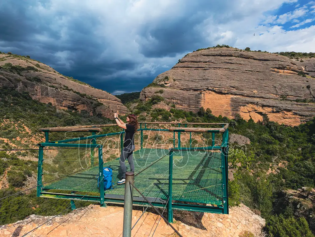 Pasarelas de Alquézar, mirador cañón río Vero