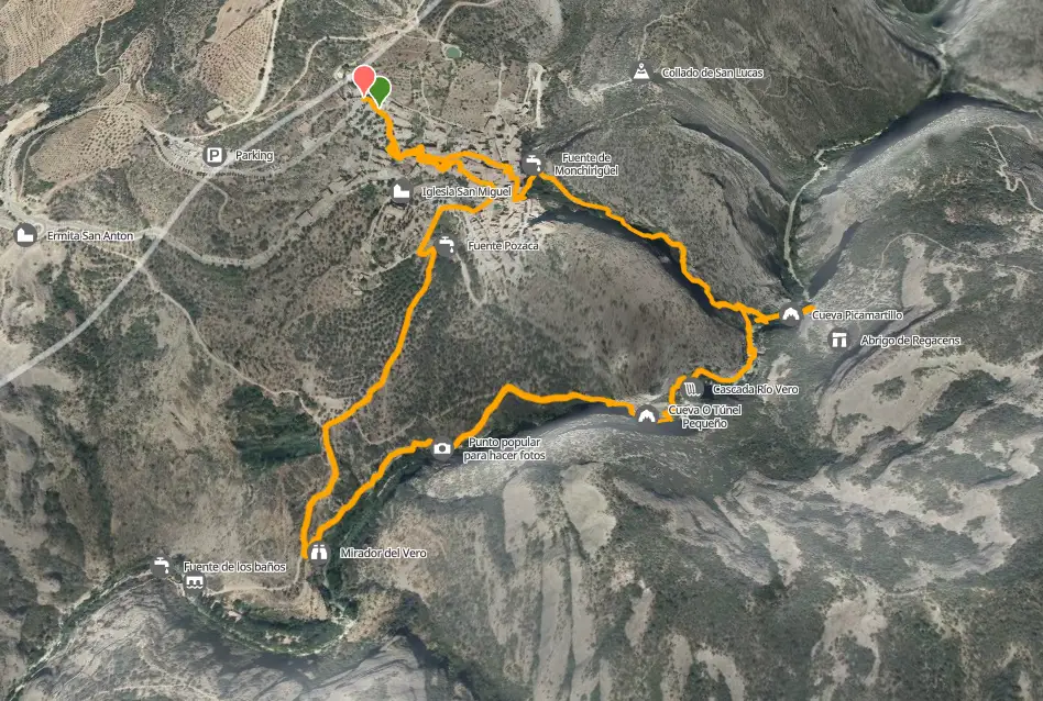 Track GPX ruta pasarelas alquezar